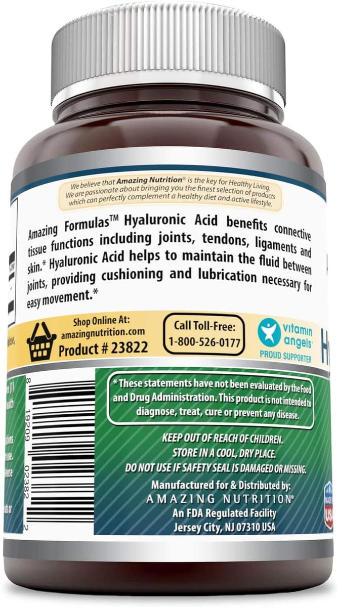 Amazing Formulas Hyaluronic Acid 100 mg 360 Capsules Amazing Muscle