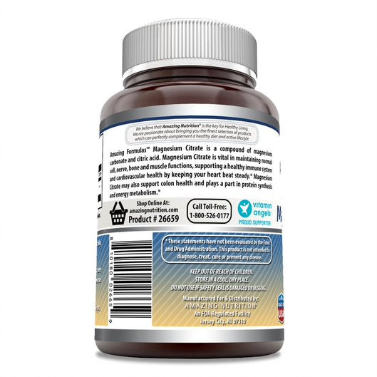 Amazing Formulas Magnesium Citrate 200 Mg 120 Tablets Amazing Muscle