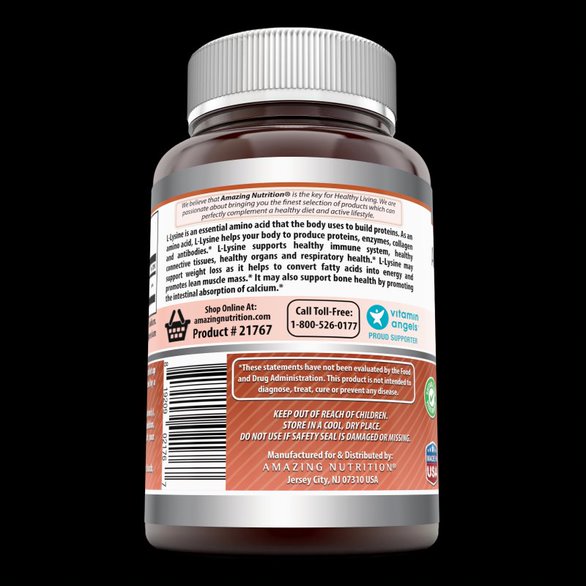 Amazing Formulas L-Lysine 1000 mg 360 Vegetarian Tablets  Amazing Muscle