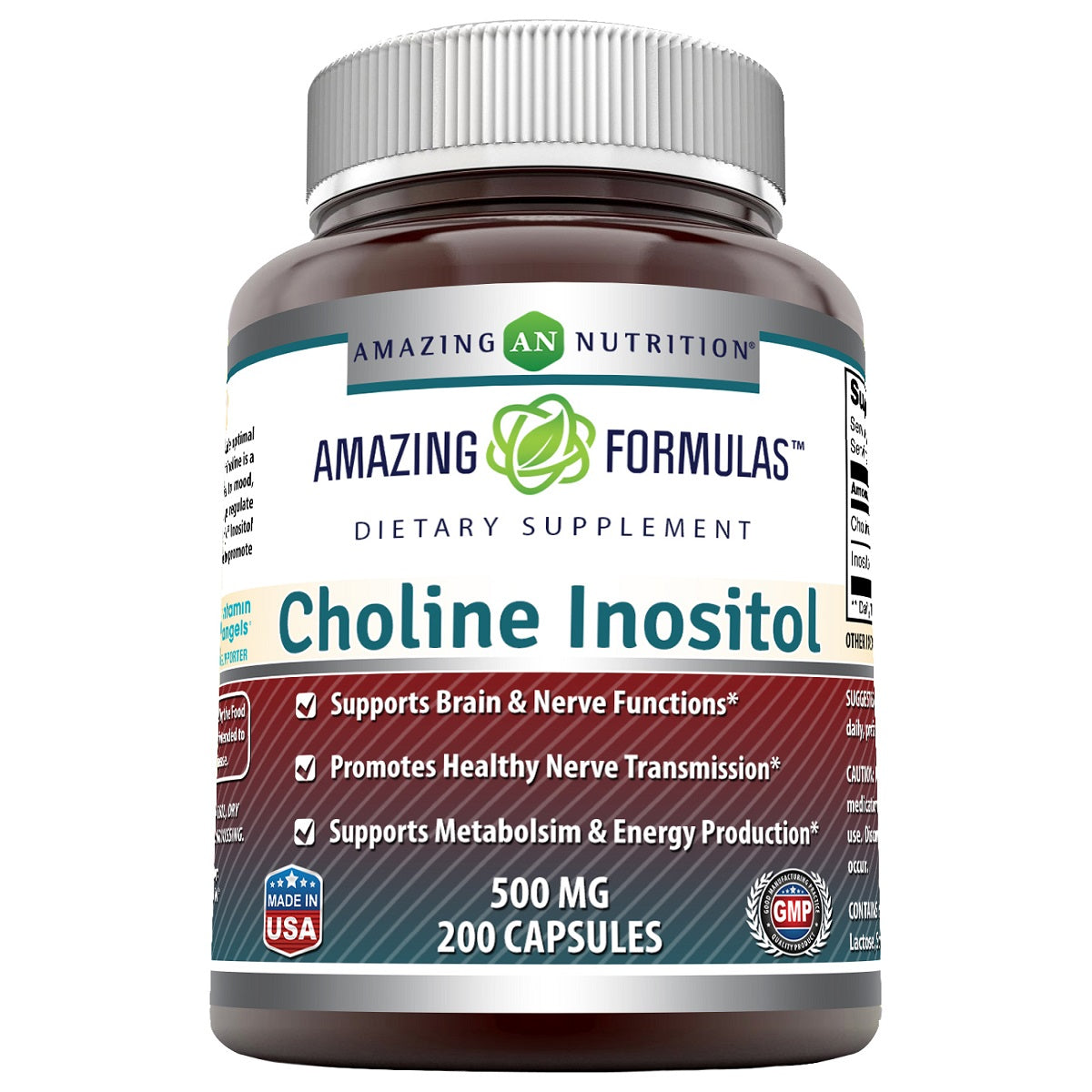 Amazing Formulas Choline Inositol 500 Mg 200 Capsules Amazing Muscle