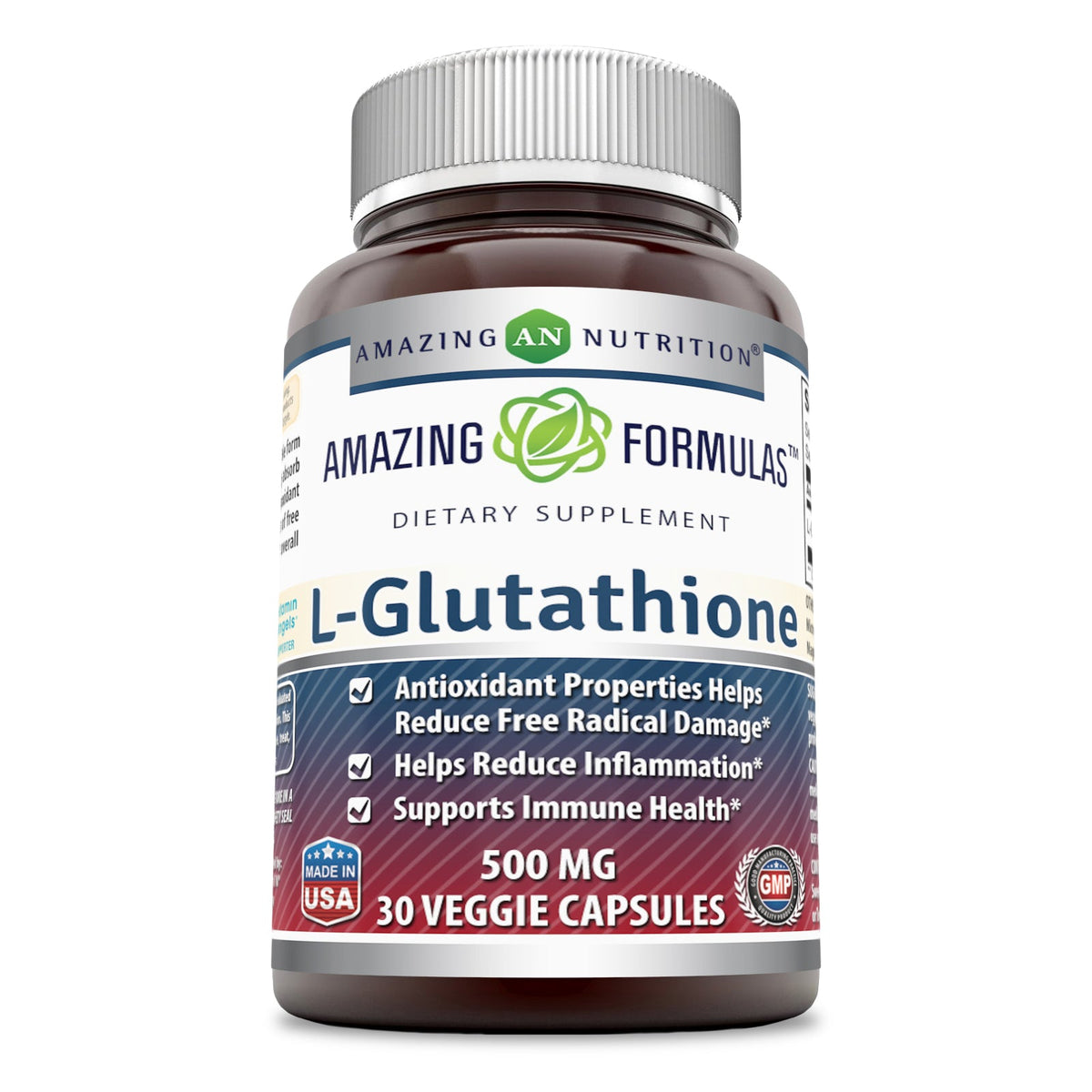 Amazing Formulas L-Glutathione 500 Mg 30 Veggie Capsules – Amazing Muscle