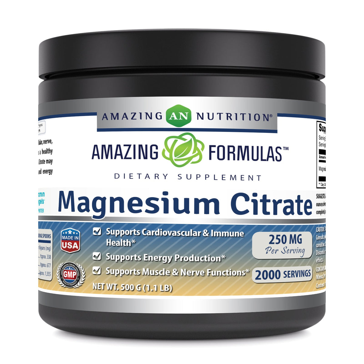 Amazing Formulas Magnesium Citrate Powder 500 G Amazing Muscle