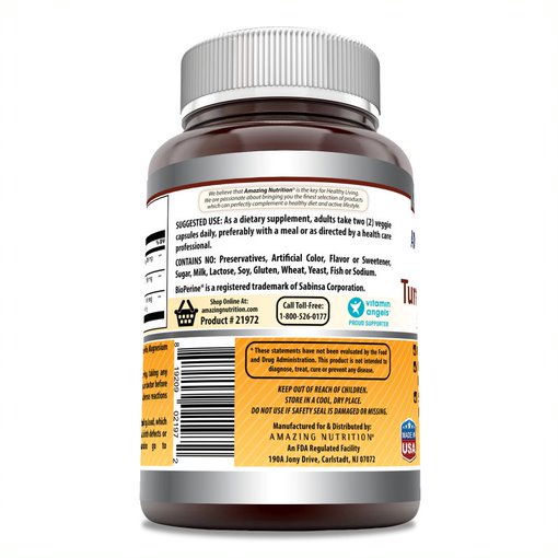 Amazing Formulas Turmeric Curcumin with BioPerine 1500mg 360 Veggie Ca