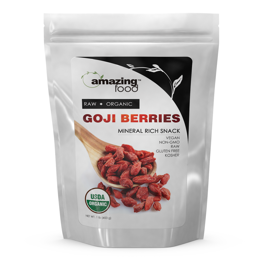 Amazing Food Organic Goji Berries 1 Lb Powder - Amazing Nutrition