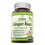Herbal Secrets Ginger Root | 550mg 250 Veggie Capsules