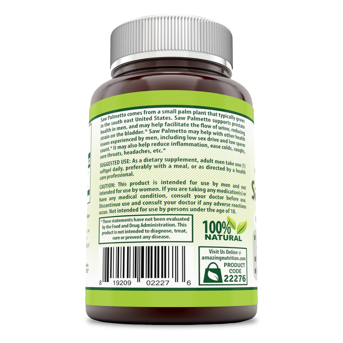 Herbal Secrets Saw Palmetto 320mg 90 Softgels Amazing Muscle