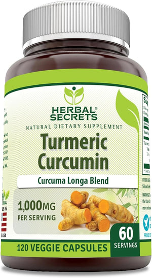 Herbal Secrets Turmeric Curcumin | 1000mg 60srvgs