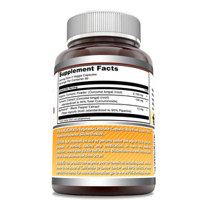 Amazing Formulas Turmeric Curcumin BioPerine 2250 Mg Per Serving 180 Veggie Capsules