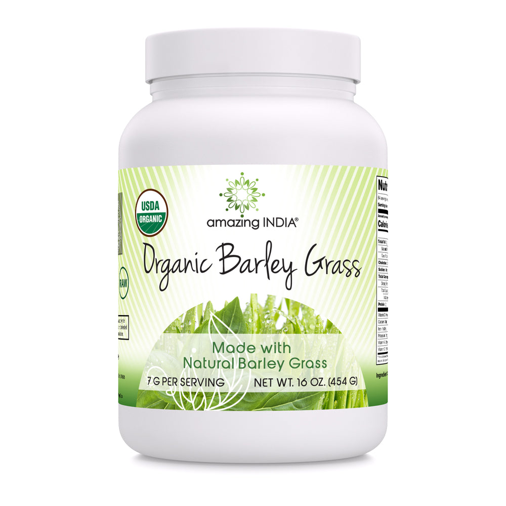 Amazing India USDA Certified Organic Barley Grass Powder | 16 Oz