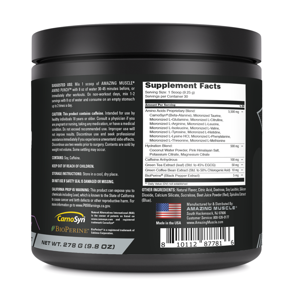 Amino Punch + Hydration Electrolyte Blend | 5500 Mg | 30 Servings