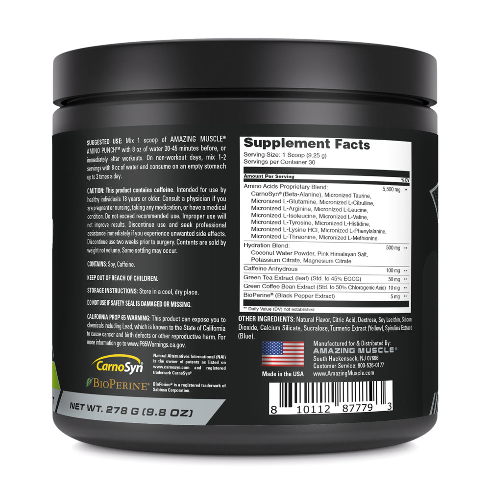 Amino Punch + Hydration Electrolyte Blend | 5500 Mg | 30 Servings