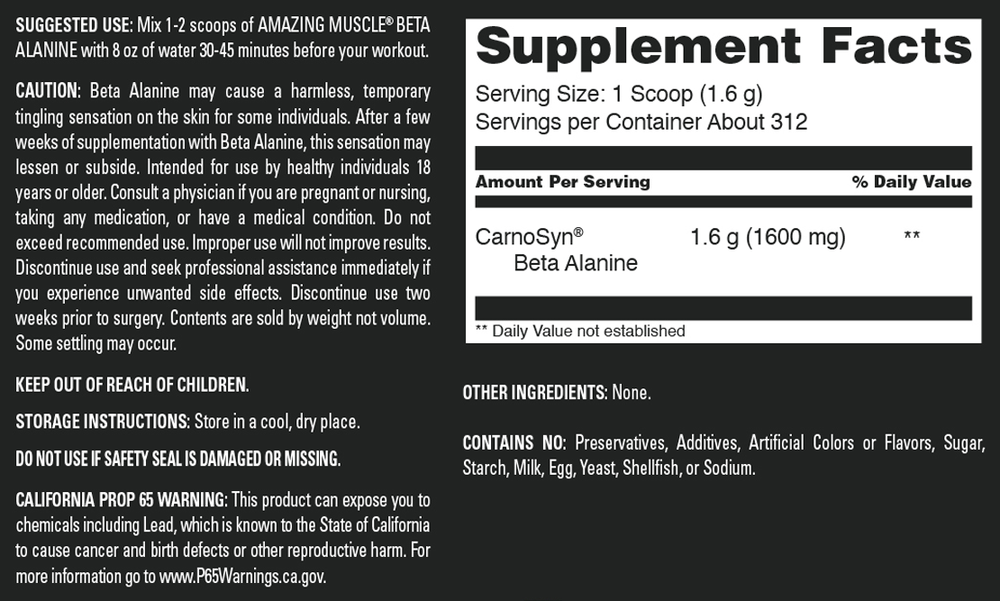 BETA-ALANINE | UNFLAVORED