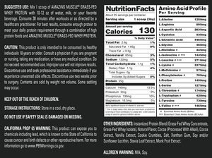 GRASS FED WHEY PROTEIN w/Stevia