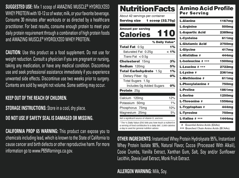 HYDROLYZED WHEY PROTEIN ISOLATE