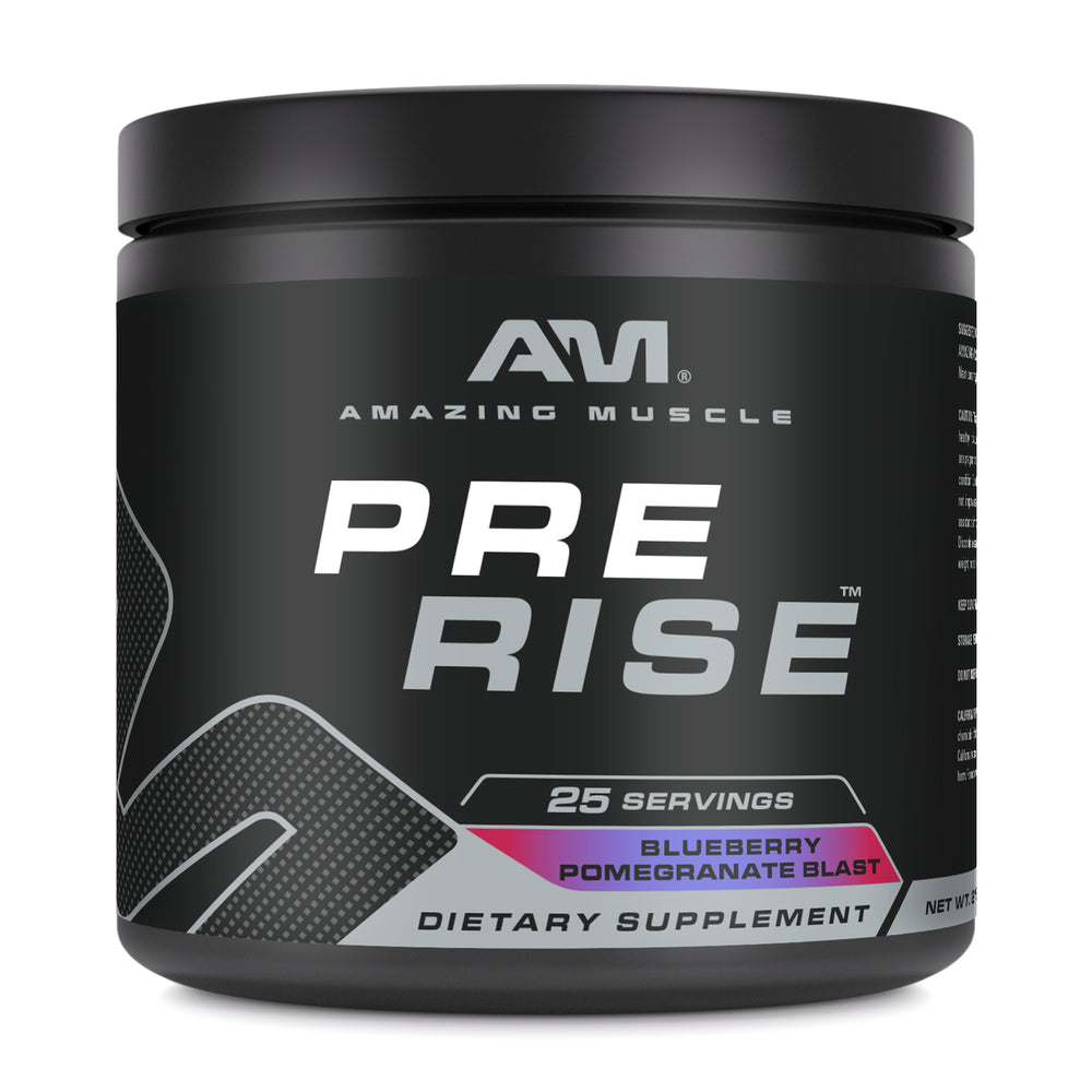 Amazing Muscle Pre Rise Pre-Workout Powder with Caffeine & Beta-Alanine for Men & Women | 25 Servings