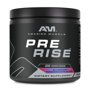 Amazing Muscle Pre Rise Pre-Workout Powder with Caffeine & Beta-Alanine for Men & Women | 25 Servings