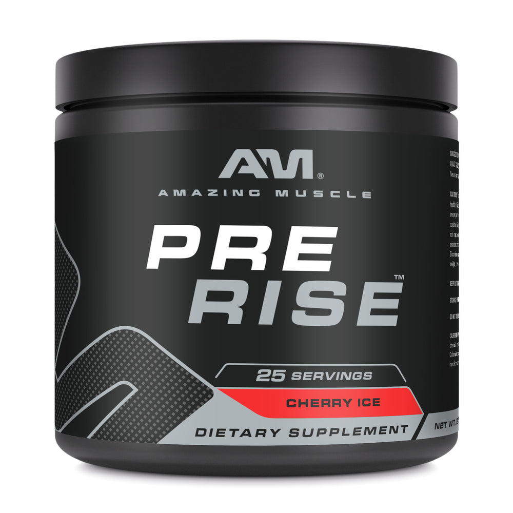 Amazing Muscle Pre Rise Pre-Workout Powder with Caffeine & Beta-Alanine for Men & Women | 25 Servings
