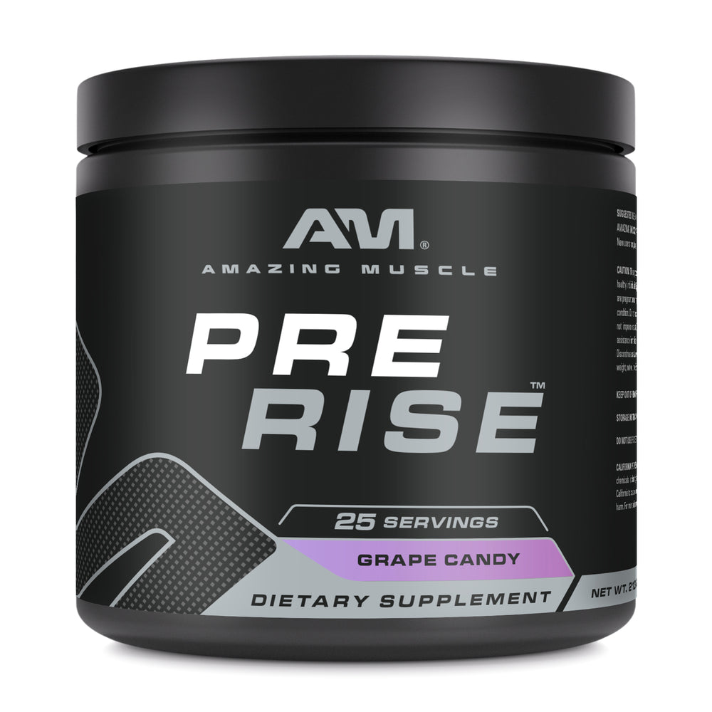 Amazing Muscle Pre Rise Pre-Workout Powder with Caffeine & Beta-Alanine for Men & Women | 25 Servings