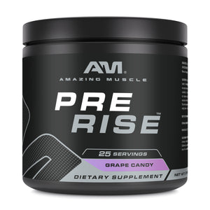 Amazing Muscle Pre Rise Pre-Workout Powder with Caffeine & Beta-Alanine for Men & Women | 25 Servings