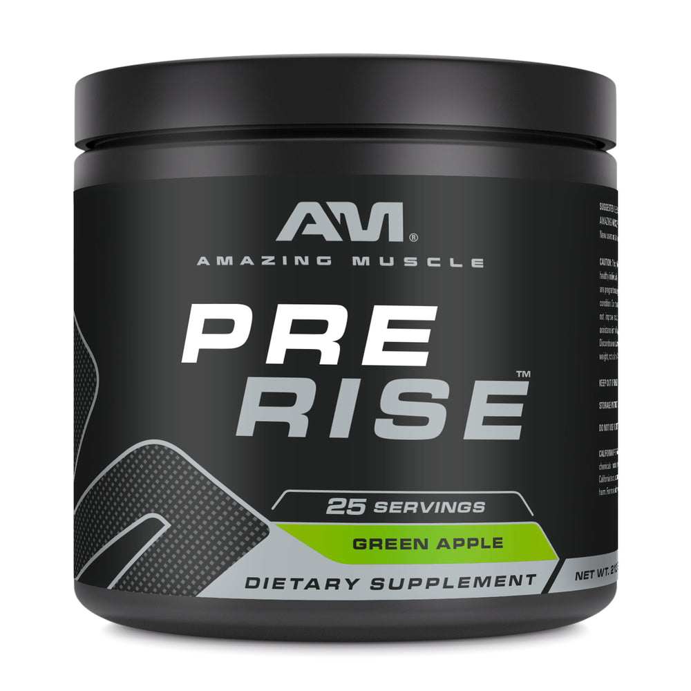 Amazing Muscle Pre Rise Pre-Workout Powder with Caffeine & Beta-Alanine for Men & Women | 25 Servings