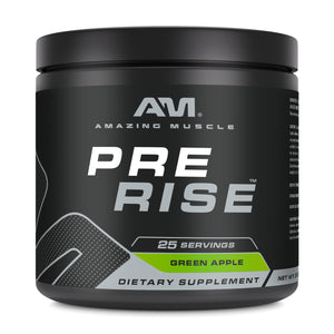 Amazing Muscle Pre Rise Pre-Workout Powder with Caffeine & Beta-Alanine for Men & Women | 25 Servings