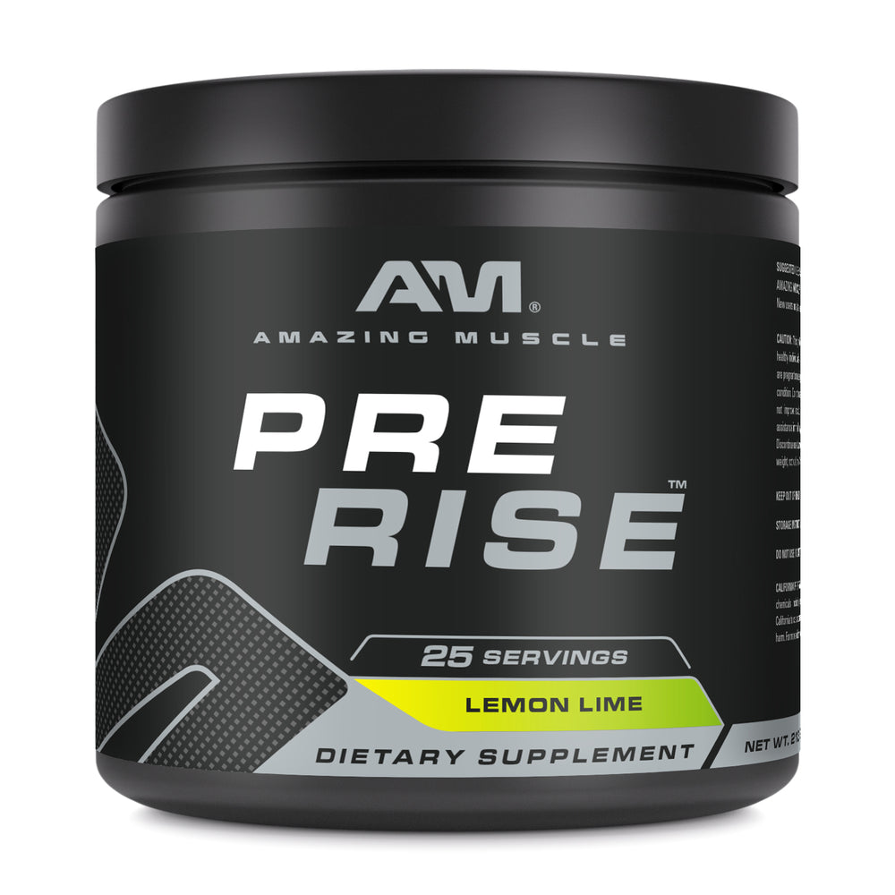 Amazing Muscle Pre Rise Pre-Workout Powder with Caffeine & Beta-Alanine for Men & Women | 25 Servings