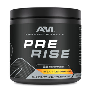 Amazing Muscle Pre Rise Pre-Workout Powder with Caffeine & Beta-Alanine for Men & Women | 25 Servings