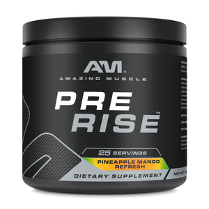 Amazing Muscle Pre Rise Pre-Workout Powder with Caffeine & Beta-Alanine for Men & Women | 25 Servings