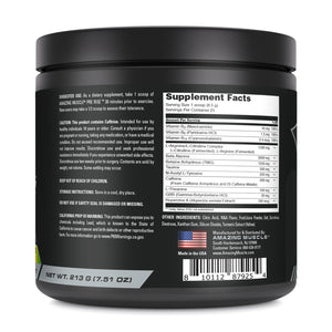 Amazing Muscle Pre Rise Pre-Workout Powder with Caffeine & Beta-Alanine for Men & Women | 25 Servings