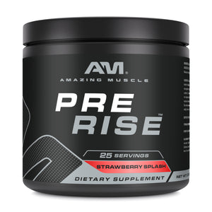 Amazing Muscle Pre Rise Pre-Workout Powder with Caffeine & Beta-Alanine for Men & Women | 25 Servings