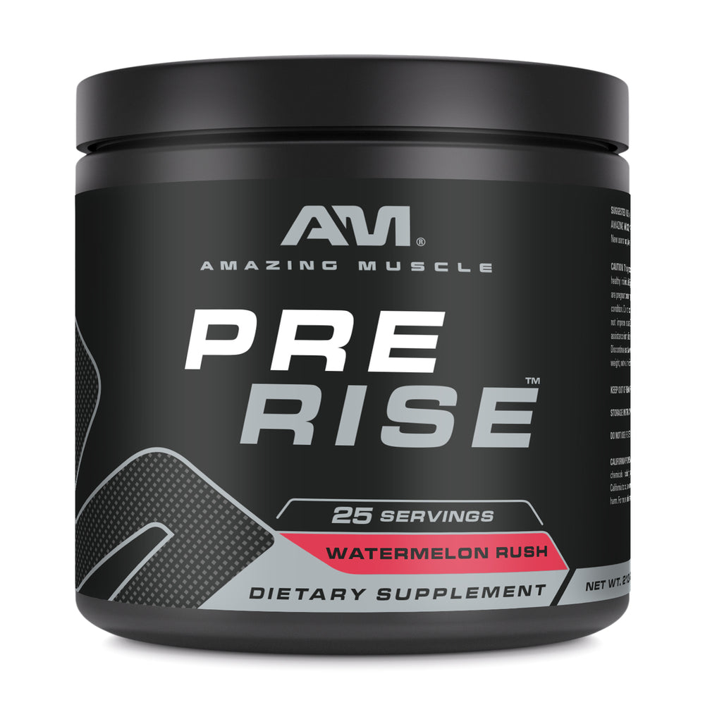 Amazing Muscle Pre Rise Pre-Workout Powder with Caffeine & Beta-Alanine for Men & Women | 25 Servings