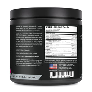 Amazing Muscle Pre Rise Pre-Workout Powder with Caffeine & Beta-Alanine for Men & Women | 25 Servings