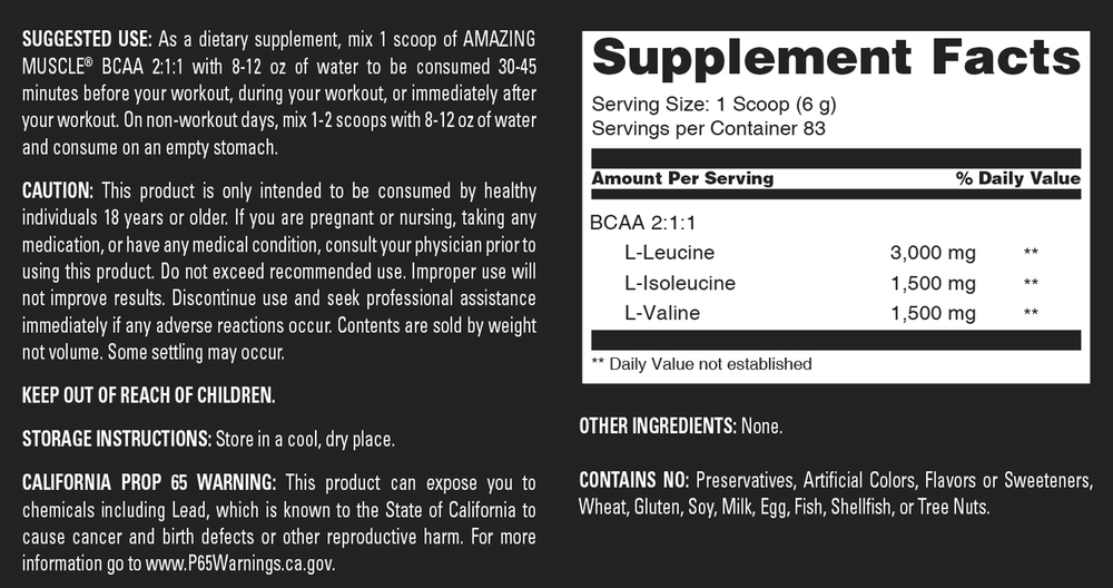 BCAA 2:1:1 | UNFLAVORED
