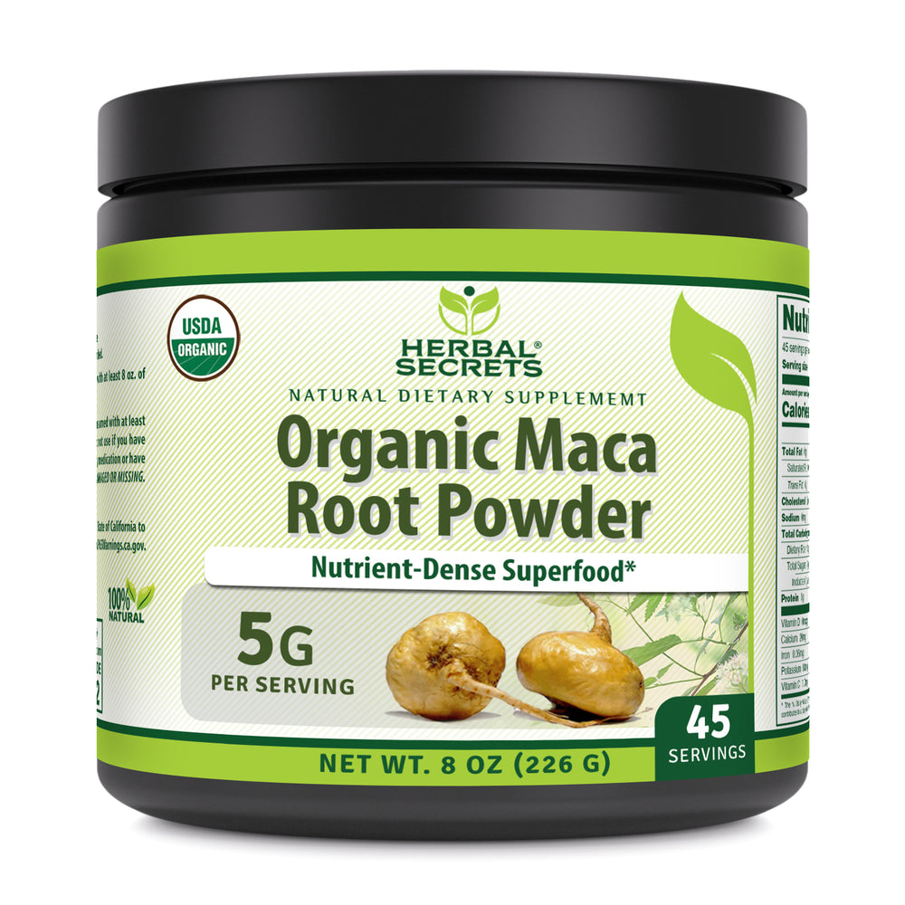 Herbal Secrets Organic Maca Root Powder | 8 Oz