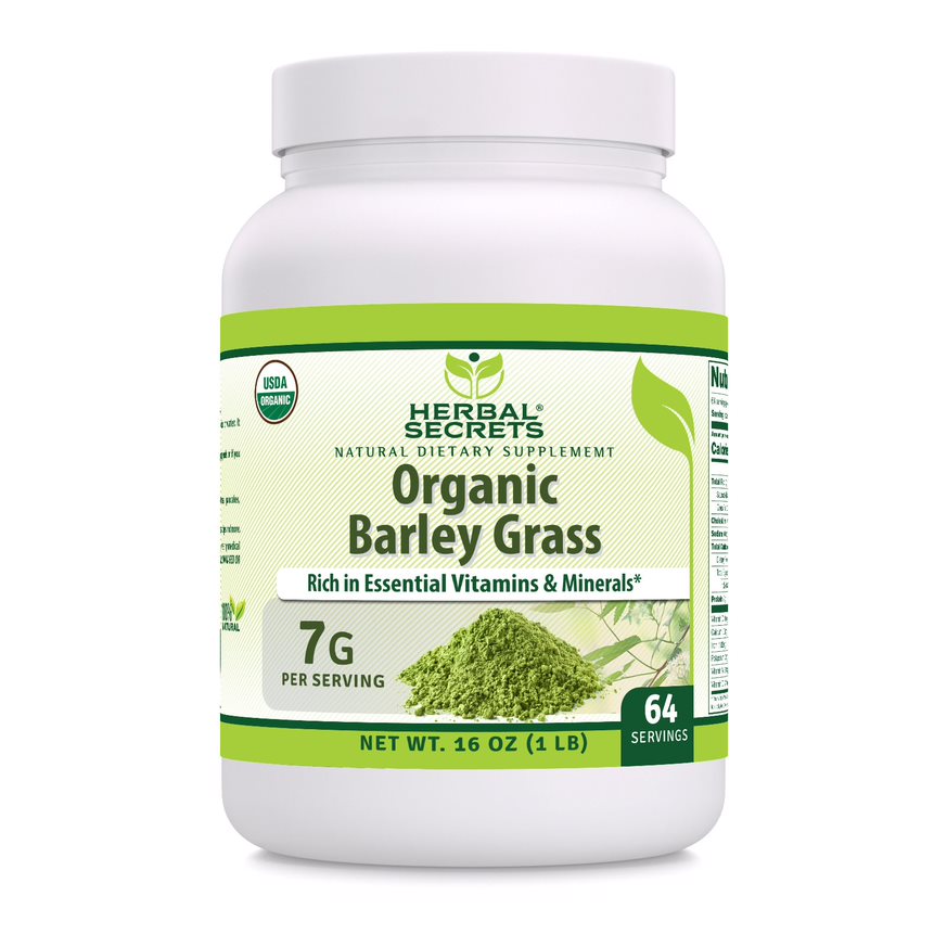 Herbal secrets Organic Barley Grass Powder | 16 Oz