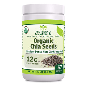 Herbal Secrets Premium Quality Organic Chia Seeds | 1 Lb