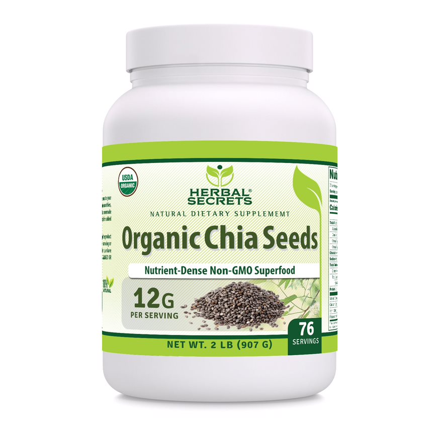 Herbal Secrets Organic Chia Seeds | 2 Lbs