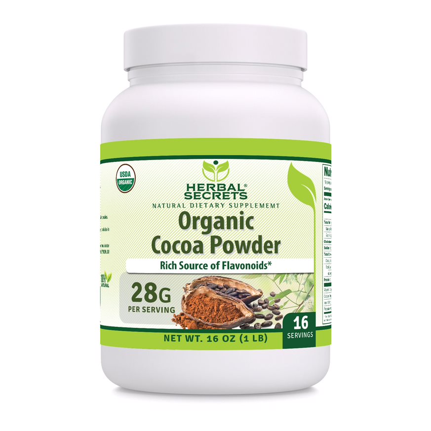 Herbal Secrets Organic Cocoa Powder | 16 Oz