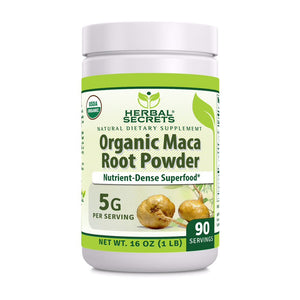 Herbal Secrets USDA Certified Organic Maca Root Powder | 16 Oz