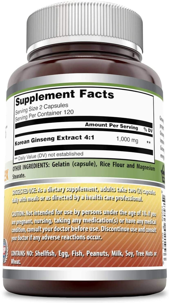 Amazing Formulas Ginseng Complex 1000 Mg 240 Capsules