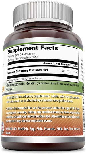 Amazing Formulas Ginseng Complex 1000 Mg 240 Capsules