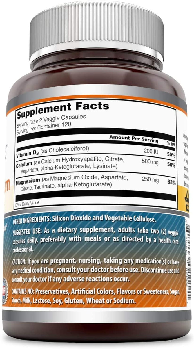Amazing Formulas Calcium Magnesium With Vitamin D3 240 Veggie Capsules ...