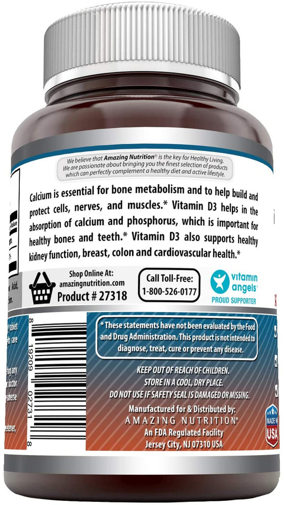 Amazing Formulas Calcium with Vitamins D3 250 Tablets