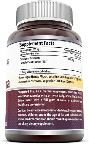 Amazing Formulas Caralluma Fimbriata 800 Mg 60 Veggie Capsules