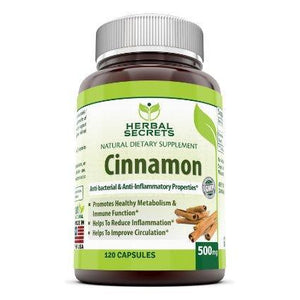 
                
                    Load image into Gallery viewer, Herbal Secrets Cinnamon - 500 Mg, 120 Capsules - Amazing Nutrition
                
            