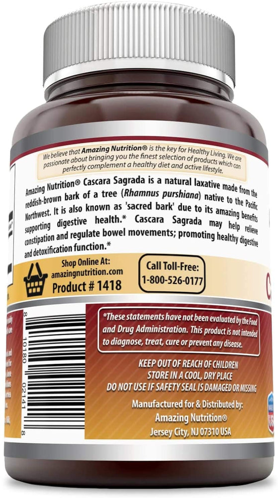 Amazing Formulas Cascara Sagrada 450 Mg 120 Capsules