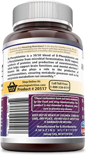 Amazing Formulas DLPA 1000 Mg 60 Capsule