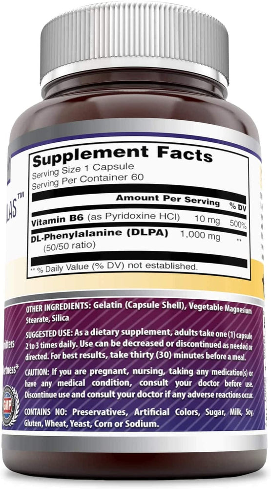 Amazing Formulas DLPA 1000 Mg 60 Capsule