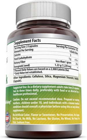 Amazing Formulas Fenugreek 610 Mg 360 Capsules