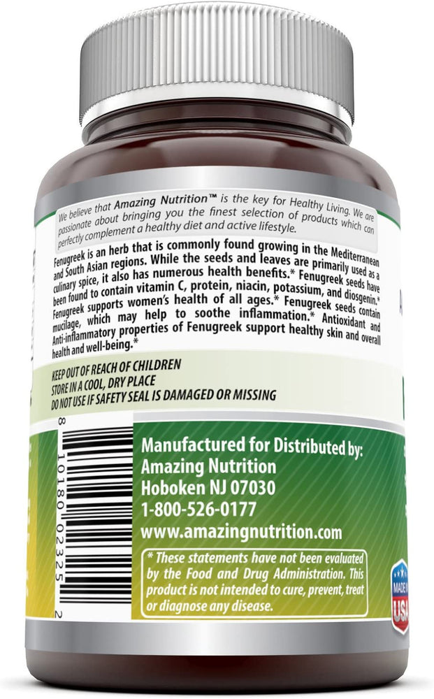 Amazing Formulas Fenugreek 610 Mg 360 Capsules
